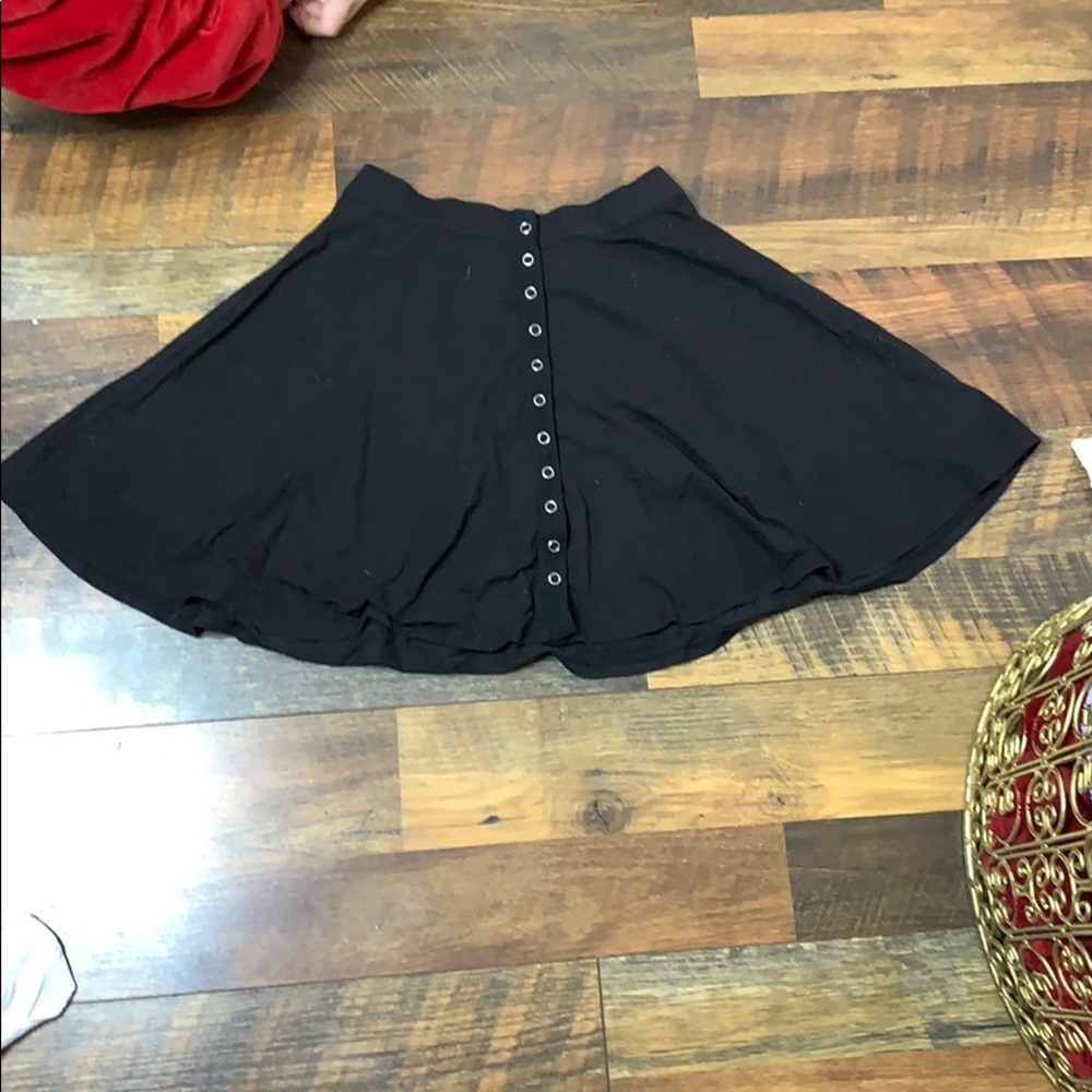 Black button up skirt